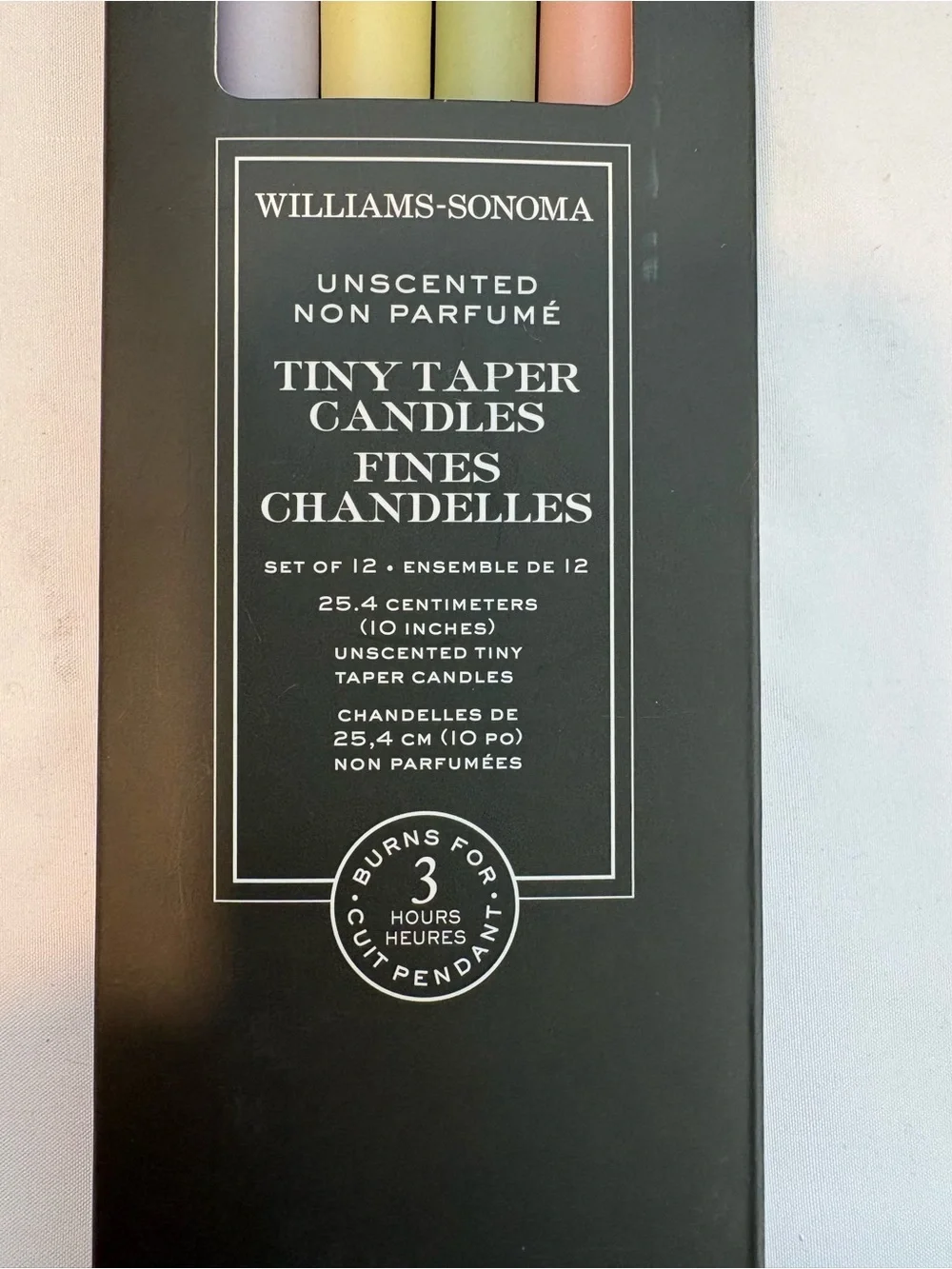 Williams Sonoma taper candles